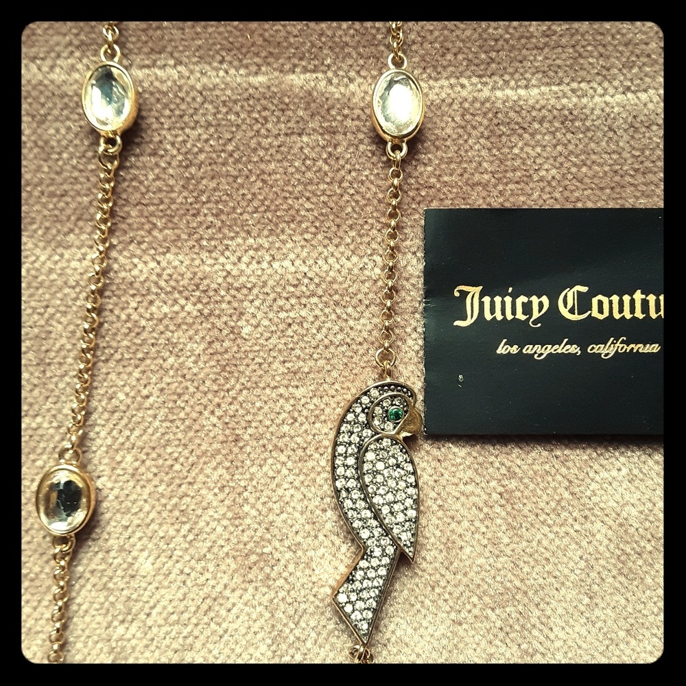 Juicy Couture long gold necklace